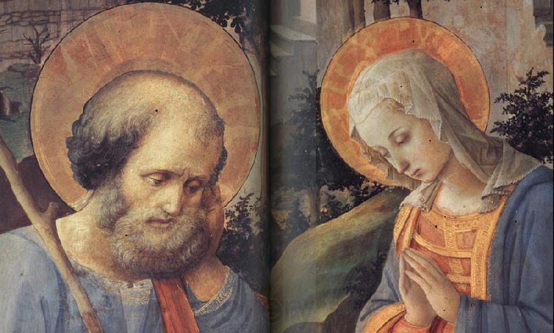 Fra Filippo Lippi Details of  The Adoration of the Infant jesus
